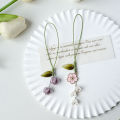 Creative Tulip Flower Leaves Mobile Phone Straps Bag Camera Charms Cute Keychain. 