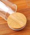 200ml Small Clear Glass Jar with Bamboo Silicone Sealed Lid (6 Pack) Nuts Spice or Kitchen Storage. 