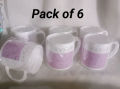 Pack of 6 Classic Cup - Plastic Cups - Gift Cups - Stylish Cup - Tea Cup - Coffee Cup - Tea and Coffee Mug - BPA Free Plastic. 