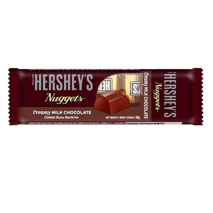 Hershey's Nuggets 3P Creamy Milk Chocolate 28g ( PACK OF 3 )