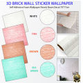 3D Foam Brick Wall Sticker - Waterproof, Soft, DIY Self-Adhesive, 27x30 Inches. 