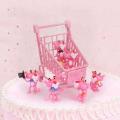 Pink Cart Pink Panther Cake Decoration Ornaments Cake Topper Girls' Cake Decor. 