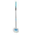 Magic Floor Mop Set 360 Degree Microfiber Spin Spinning Rotating Head Magic Mops Set Bathroom Cleaning Tool - Blue. 