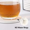 Absorbent Coasters for Drinks Coasters Set with Holder, Set of 6, for Kinds of Mugs Marble Style Coasters, 4 Inch. 