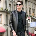 Mens Black Faux Leather Jacket Casual Stylish Jacket. 
