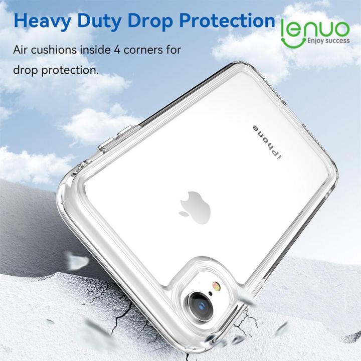 Lenuo Cover For iPhone XR Case Coque Fundas Hard Translucent Clear Case