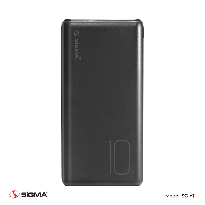 Sigma Young Series SG-Y1 10000mAh Power Bank Micro USB & Dual USB A Charger External Battery & 2A with Batter Level Indicator