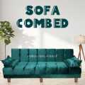 Sofa CumBed 3 Seater Green  Valvet & Custumize Colours Special offer Available. 