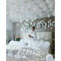 Bride to be package theme white. Bride to be 9 letters foil balloons (silver).Pack of 100 white latex balloons.. 