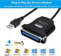 USB to Parallel Printer Cable, 36pin USB Port Adapter Adaptor Cable Lead IEEE1284 , USB to DB36 Female Port LPT Parallel Printer Print Converter Cable, USB to DB36 Female Parallel Print Printer Converter Cable LPT Bi-directional. 