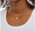 Gold or Sterling Silver Freshwater Pearl Pendant Necklace. 