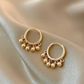 Gorgeous Earrings Rose Gold Long Lasting Polish Bali With Ball Style New style For Girls/Women Casual Use. 