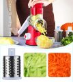 Stainless Steel Multifunctional 3-in-1 Vegetable Drum Cutter | Multifunctional Slicer & Chopper | Stainless Steel Blades for Fast Vegetable Cutting _- Onion, Potato, Carrots Cutting and Chopping Machine. 