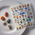 NEW Harry Nail Stickers Figures Potter Magic School Fashion Cartoon Nail Stickers Thin Traceless Adhesive Dry Glue Nail Decals. 