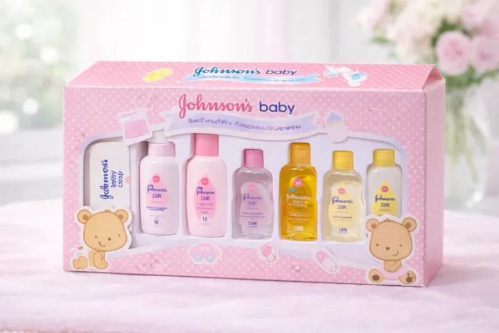 Johnson’s Baby Large Care Kit Pack of 6 – Oil, Shampoo, Lotion, Powder ...