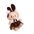 Clothes only] Labubu doll clothes 17cm heartbeat macaron enamel face Rabu baby clothes change for replacement. 
