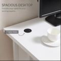 Computer Desk Writing Table 2 Cable Management Holes Metal Leg White. 