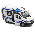1/32 Alloy Diecast Car Model Ambulance Police Car Fire Engine Auto Model Metal Body Pull Back 5 Doors Open Vehicle Children Toys. 