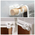 NYT 2Pcs Self Adhesive Curtain Rod Bracket For Hanging Net Curtain Voile Party Decor. 
