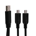 USB 2.0 to Dual Micro USB Adapter Cable Data Transfer Charging Cord Male to Male 2 Micro-USB Splitter For Android Phone Charger. 
