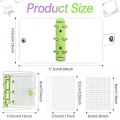 2Sets 3 Ring Binder Covers with Binder Inner Paper Bag (Green,Purple). 