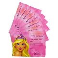 Barbie Invitation Cards - 4 Inch By 3 Inch - Invitation Cards - Barbie Theme - Pink - Girls - Pack Of 8. 