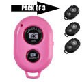 Pack Of 3 Easy Pair Mini Selfie Bluetooth Remote Shutter For All Smart Phones. 