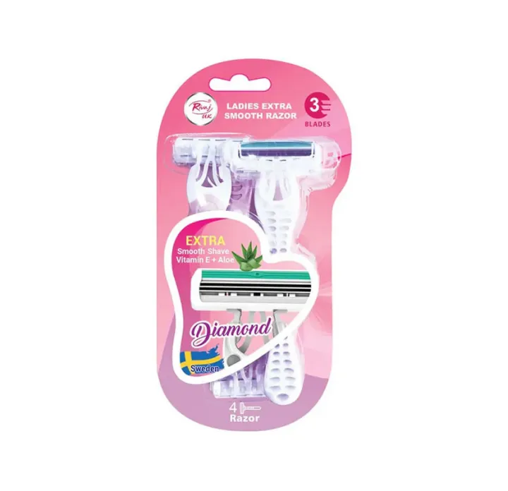 Rivaj Ladies Extra Smooth Diamond Razor (Pack of 4) | Daraz.pk