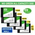 SSD WD Green SSD All Capacity 120gb SSD 240gb SSD 480gb SSD 1TB SSD 2TB 2.5" SSD SATA. 