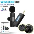 OKS® K35&K8 Collar Wireless Microphone Clip On Lavalier Mic with 3.5mm Wireless Microphone Mic Universal Plug & Play for DSLR, Amplifier, Laptop, PC & Mobile for Audio Live Video Shooting, Streaming, Vlogging & Making Videos. 