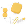 Macaron Color Mini Eye Contact Lenses Cases Girl Black Purple Contacts Lens Container Case Silicone Tweezers Mini Pocket Box. 