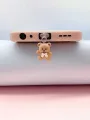 Mobile phone dust plug  with new teddy bear accessory decoration, suitable for Type-C Port, Type-C dust Plus For Mobile phone. 