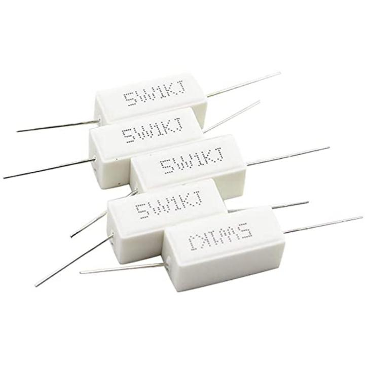 10 Pcs Ceramic Cement Resistor 5 Watt 1K
