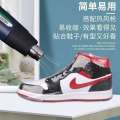 Shoe with heat shrink film dust proof moisture proof anti oxidation shoe cover anti yellowing plastic sealing transparent hair dryer storage bag. 