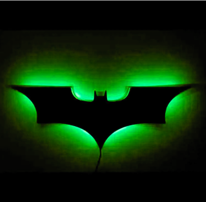 Batman  3D Led Night Light wooden 7mm thick Lamp, Gamming Room Decor, Kids Room decor, Batman Logo Led Lamp