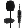 Clip-on Lapel Lavalier Collar Mic / Microphone - 3.5mm For DSLR / Other Equipment - Black. 