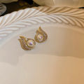 1Pair New Earrings Pearls Water Drop Earrings Fashionable Temperament Earring Layor. 