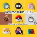 Original For Realme Buds T100 cartoon Silicone Earphone Case Cover Shock resistant NO.1. 