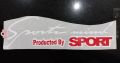 Sport Mind Car Sticker - 14 Inch (Black / White). 