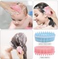 Exfoliating Silicone Body Scrubber, 2 in 1 Silicone Bath and Shampoo Brush, Wet and Dry Scalp Massager/Brush for Skin Care Washing Brush Silica Gel Scrub Baby Scalp Brush Silicone Head Massager Body Bathing Brush Head Cleaning Brush Pet. 