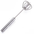 Semi Automatic Egg Beater 304 Stainless Hand Pressure Rotating Hand Mixer Self Turning Egg Stirrer Kitchen Accessories Egg Tools. 