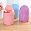 1Pcs Mini Table Desk Dustbin Household Shake Lid Type Waste Bin Garbage Trash for Car Office Home Kitchen and Study Table - Multi. 
