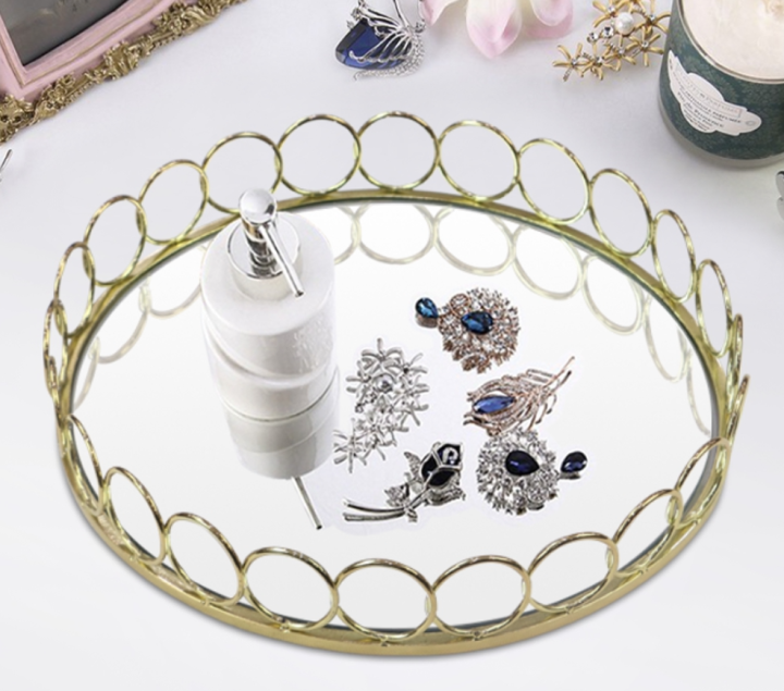 Organizer%20Tray%20Decorative%20Glass%20Vanity%20Tray%20Round%20Cosmetic%20Storage%20for%20Jewelry%20Makeup%20Perfume%20D%C3%A9cor%20and%20More%20-%20Image%203