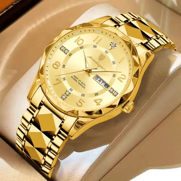 Watch%20for%20Men%20Stainless%20Steel%20Strap%20Quartz%20Watch%20Business%20and%20Luxury%20Style%20Gold%20with%20Diamond%20Dial%20and%20Calendar%20Multiple%20Colors%20-%20Image%209