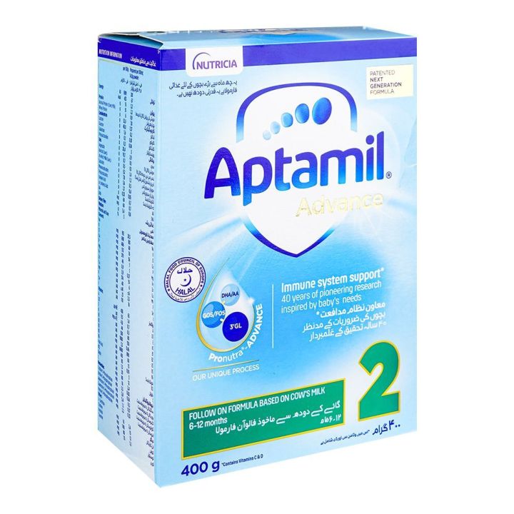 Aptamil Advance No-2, Follow On Formula Based On Cow's Milk 6-12 Months, 400g Box