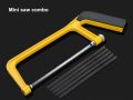 6 Inch Mini Aluminium Alloy Frame Saw Multifunction Hacksaw For Woodworking Iron Sheet Frozen Meat Pvc Bamboo Furniture Cutting. 