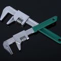 Portable Carbon Steel Multi Functional F-type Wrench Chrome Plated Silver Universal Pipe Pliers Green Right Angle Adjustable Wrench Worker. 