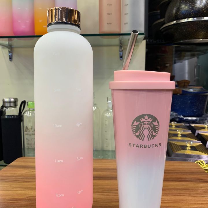 STARBUCKS%20TUMBLER%20AND%20WATER%20BOTTLE%20WITH%20TIME%20MARKER%20%7C%20COMBO%20OF%202%20%7C%20WHITE%20AND%20PINK%20%7C%20TUMBLER%20WITH%20STRAW%20AND%20LID%20%7C%20MOTIVATIONAL%20WATER%20BOTTLE%20%7C%20SPILL%20PROOF%20%7C%20DURABLE%20%7C%20REUSABLE%20-%20Image%202