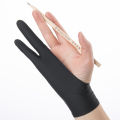 New Solid Color 2 Fingers Glove For Writing Designer Elastic Anti Touch Drawing Glove Right And Left Hand Drawing Tablet Glove. 