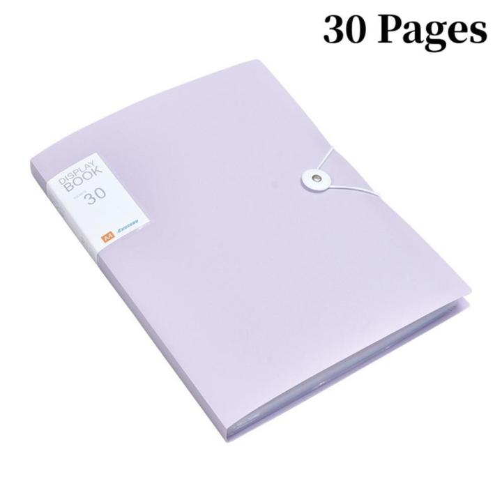 A4 File Folder Display Book 30/60 Pages Transparent Insert Paper Document Organizer Bag Office School Supplies Stationery